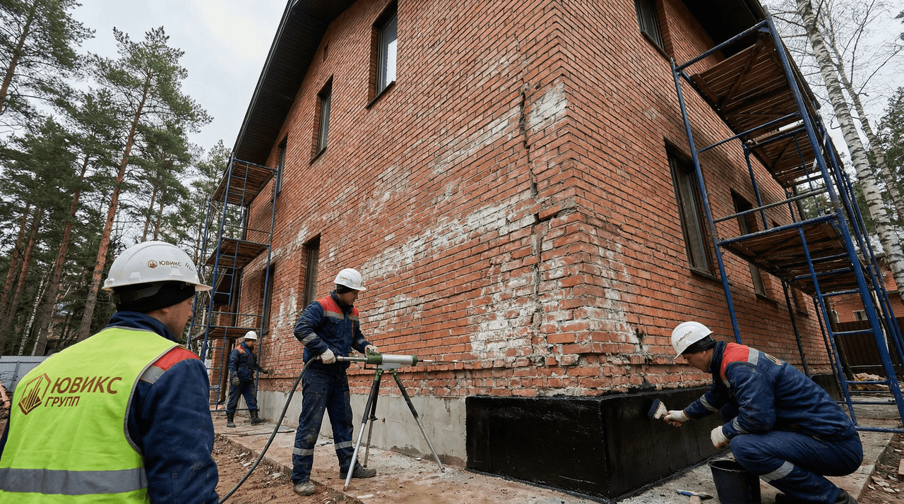 Ремонт кирпичного фасада